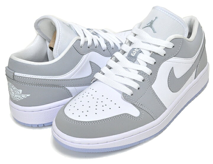 楽天市場】NIKE WMNS AIR JORDAN 1 LOW white/wolf grey-aluminum  