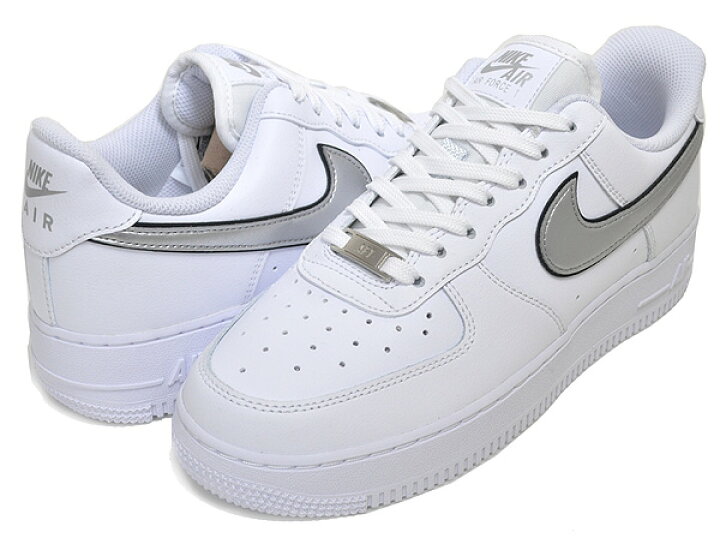 楽天市場】NIKE WMNS AIR FORCE 1 07 ESS white/metallic silver-black 