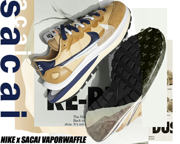 楽天市場】NIKE VAPORWAFFLE / SACAI sesame/blue void-white dd1875  
