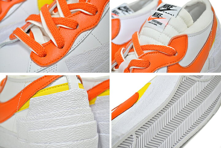 楽天市場】NIKE BLAZER LOW / SACAI white/magma orange-wht dd1877 