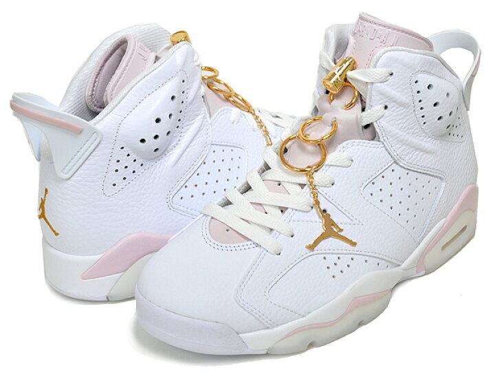 楽天市場】NIKE WMNS AIR JORDAN 6 RETRO GOLD HOOPS white/metallic 