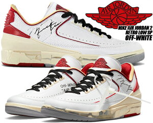 NIKE AIR JORDAN 2 RETRO LOW SP OFF-WHITE white/varsity red-black dj4375-106 iCL GAW[_ 2 g SP ItzCg Xj[J[ zCg o[VeB bh ubN