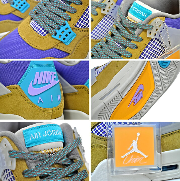 楽天市場】NIKE AIR JORDAN 4 RETRO SP UNION desert moss/turquoise  