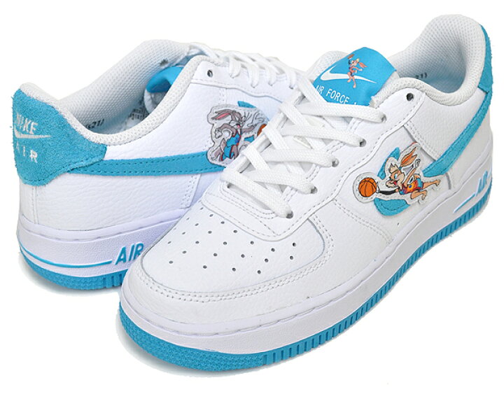 楽天市場】NIKE AIR FORCE 1 (GS) SPACE PLAYERS white/lt blue fury 