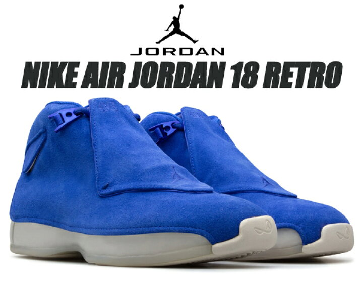 楽天市場】NIKE AIR JORDAN 18 RETRO racer blue/racer blue-sail 