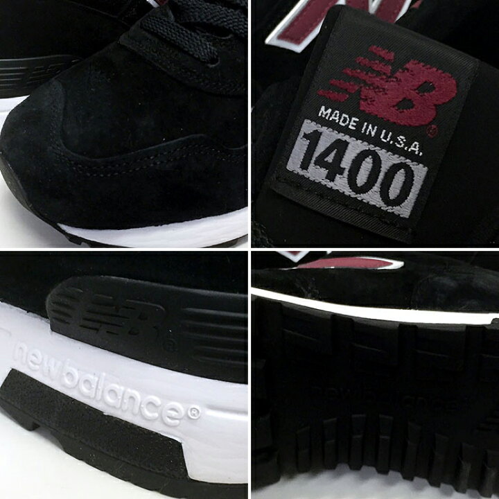 楽天市場】NEW BALANCE M1400CN Made in U.S.A. BLACK/BURGUNDY width 