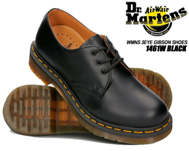 楽天市場】Dr.Martens WMNS 3EYE GIBSON SHOES 1461W BLACK ドクター 