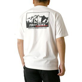 First Down ファーストダウン EX バックプリント 半袖Tシャツ メンズ 抗菌 防臭 アウトドア ブランド SDG's サスティナブル 【H3-1183】 送料無料 通販M15