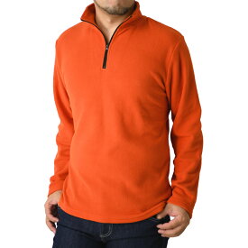 フリース カットソー メンズ 暖かい 裏起毛 トレーナー ハーフジップ ゴルフウェア 冬 アウトドア ZIP 【RQ0714】 送料無料 通販A3