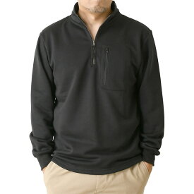 スウェット ハーフジップ トレーナー メンズ スエット 上 暖か 裏起毛 無地 秋 冬 長袖 くすみカラー ニュアンスカラー アウトドア 【RQ-332】 送料無料 通販A3