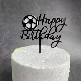 サッカー サッカーボール アクリル ケーキトッパー 誕生日ケーキ デコレーション ケーキ トッパー 誕生日 男の子 男 スポーツ デコレーションケーキ 記念写真 写真撮影 アクリル HB-SOC（サッカー）