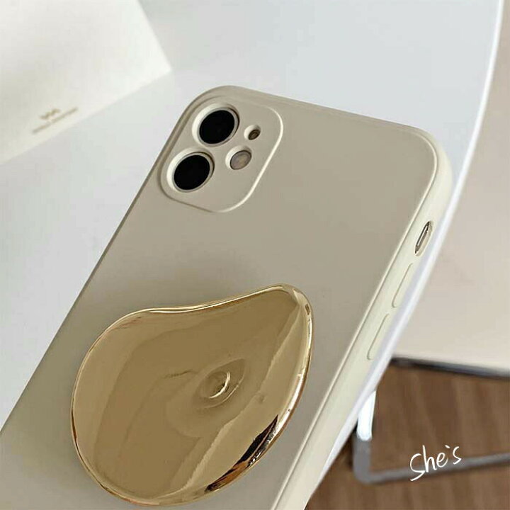 楽天市場 ウォータードロップ グリップ Iphoneケース シルバー ゴールド シリコン スマホケース Iphone7 Iphone8 Iphonex Iphonexs Iphone11 Iphone12 Iphone13 メタリック シンプル おしゃれ オシャレ 可愛い かわいい モード クール Shes