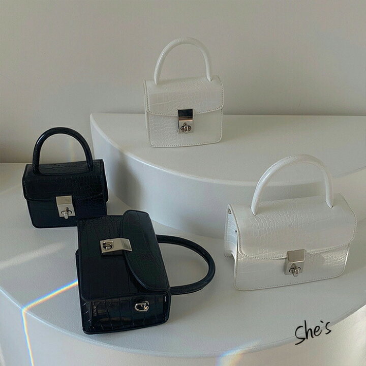 楽天市場】【 クロコダイル風 レザー シルバーチェーン 斜め掛け 