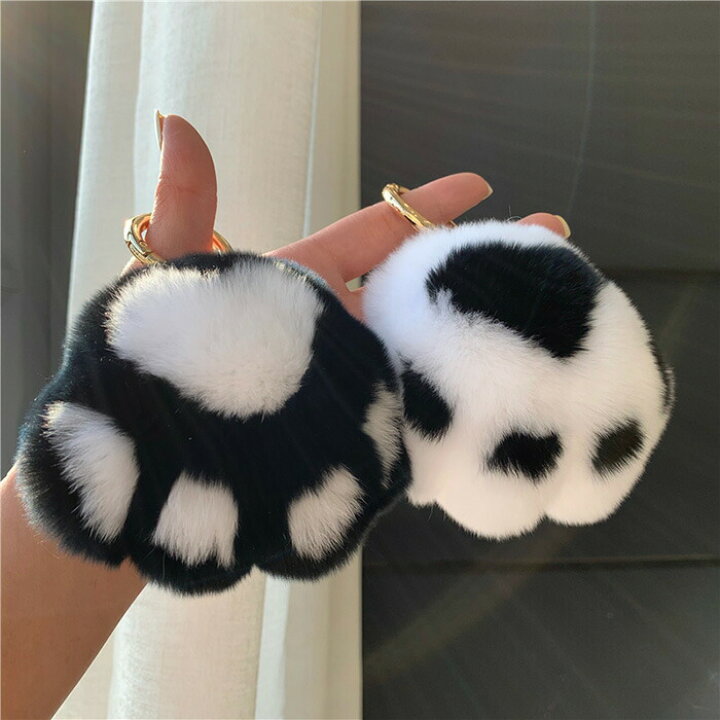 楽天市場】【 ラビットファー キャット キーホルダー 】ハート 猫 猫の 