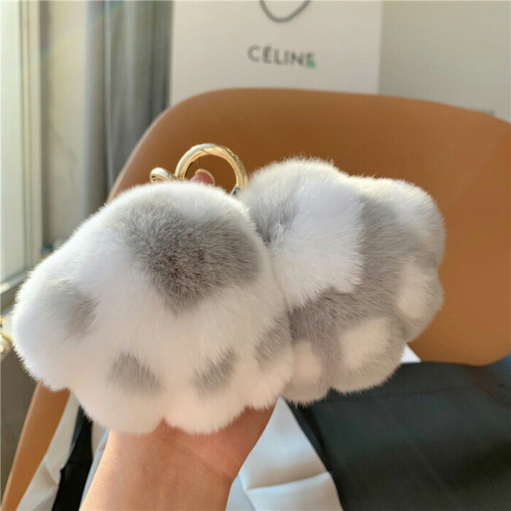 楽天市場】【 ラビットファー キャット キーホルダー 】ハート 猫 猫の