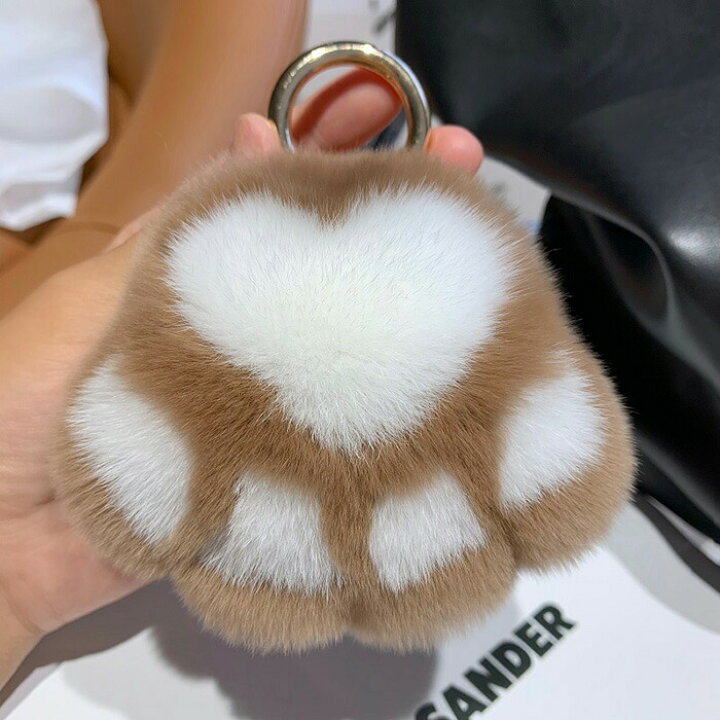 楽天市場】【 ラビットファー キャット キーホルダー 】ハート 猫 猫の 