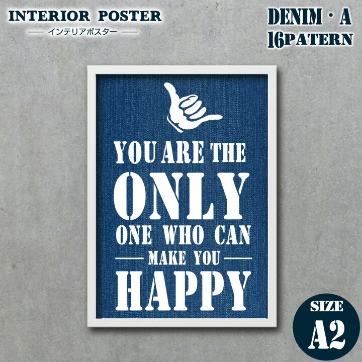 楽天市場】ポスター デニム・A A2サイズ アートポスター インテリア  