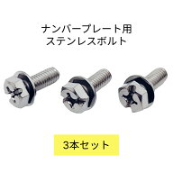 ライト精機 ナンバープレート用ステンレスボルト 1袋【3本入】M6×首下16mm メール便 楽天物流