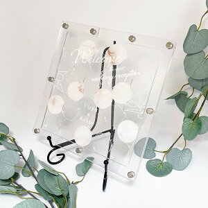 ウェディングドロップス オリーブ mini 少人数 ミニ 名入れ 結婚式 披露宴 ウェディング ウェルカムボード 結婚証明書 ゲスト参加型 クリア 透明 大理石風 ナチュラル 自然 大人 シンプル ア