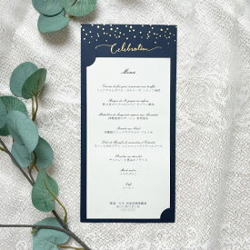 エトワール メニュー 表 10部セット 印刷なし 手作り キット ペーパーアイテム 結婚式 披露宴 ウエディング 夜 星 おしゃれ
