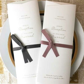 ブランシュ 席次表 10部セット B4 印刷なし 手作り キット ペーパーアイテム 結婚式 披露宴 ウエディング かわいい シンプル 上品 白 純白 リボン くすみ カラー ピンク グリーン