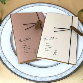 フィノレ 招待状 10部セット 印刷なし 手作り キット ペーパーアイテム 結婚式 披露宴 ウエディング カジュアル かわいい シンプル ベージュ 白 アイボリー くすみ カラー