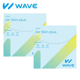 WAVEワンデー エアスリム plus 30枚入り ×2箱 ／ コンタクトレンズ ワンデー 1日使い捨て