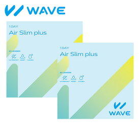 WAVEワンデー エアスリム plus 60枚入り ×2箱 ／ コンタクトレンズ ワンデー 1日使い捨て