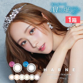 【1箱】HARNE ハルネ ワンデー カラコン てんちむ 14.1mm 8.6mm 度なし 度あり 1day 10枚 カラコン 1日使い捨て カラーコンタクト 新商品 高含水 高度数 色素薄い系 透明感 ナチュラル