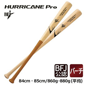 BFJ 硬式木製バット 無垢木製バット バーチ材 HURRICANE Pro (ハリケーン プロ) グリップ補強加工 84cm/860g 880g 野球 バット LINDSPORTS リンドスポーツ