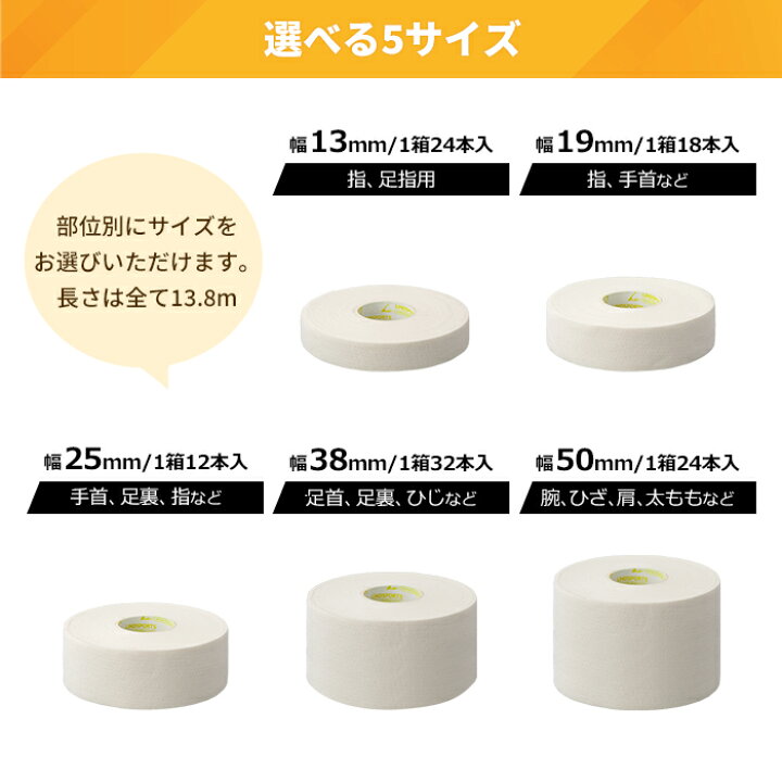 楽天市場】非伸縮テープ エコノミーホワイト 固定テープ 白 25mm x  