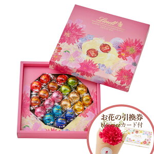 �y�����z ��̓� �����c Lindt �`���R���[�g �����h�[�� �u�[�P�{�b�N�X 20�� × �u���[�~�[�ibloomee�j�̉ԃM�t�g�J�[�h�b��̓� �`���R �M�t�g �v���[���g �v�`�M�t�g ���� �m�َq �X�C�[