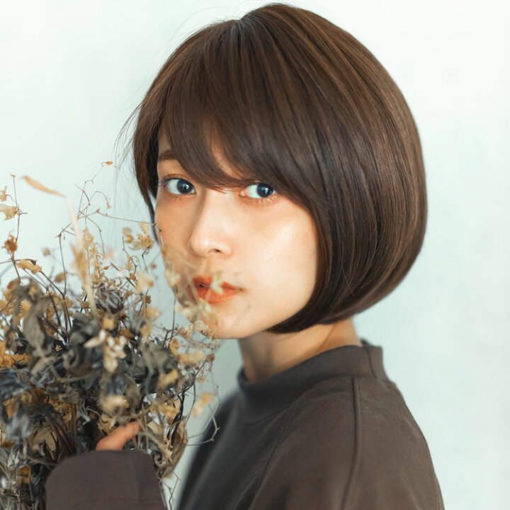 楽天市場】ウィッグ ショート ボブ 人毛MIX Sサイズ Mサイズ 「約束の 