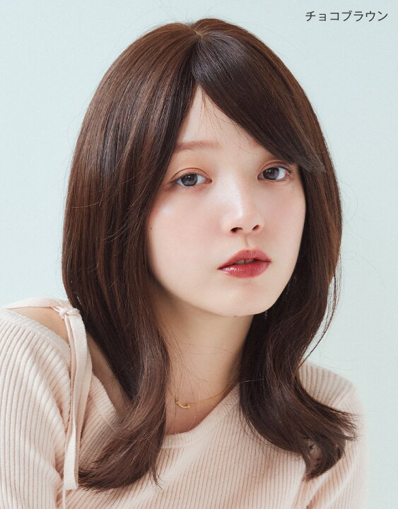 楽天市場】「天使のナチュラルウェイブミディ 人毛MIX」 人毛 ウィッグ 