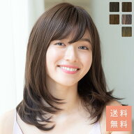 【一部1,000円OFF！4/30(木)11:59まで】ウィッグ「クレッセントミディ」 自然 人毛 フルウィッグ ウイッ…