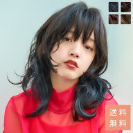 ウィッグ ミディアム セミロング フルウィッグ Mサイズ 「セクションカラーレイヤーミディ」 医療用 LINE…