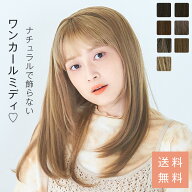 ウィッグ ハーフ 部分手植え 「ハーフ・レイヤーミディ」 エクステ LINEASTORIA 送料無料 カール ストレ…