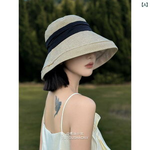 少女 つば広 フィッシャーマン 女性用 夏用 薄手 顔 カバー 日焼け防止 小さめ バケットハット かわいい カジュアル