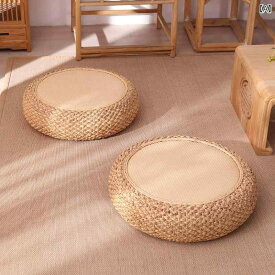 籐 布団 畳 寝室 座布団 和風 厚手 家庭用 瞑想用 クッション わら リビング用 ラタン おしゃれ インテリア ダイニング 北欧風