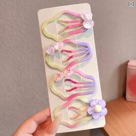 女の子 グラデーションカラー クラウド クリップ 髪傷つけません ヘアピン 小さめ BB アクセサリー アップスタイル おしゃれ エレガント