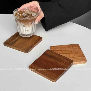 レトロ アカシア 木製 コースター スクエア ワイン カップホルダー ホーム ティーカップ 断熱 パッド おしゃれ ウォーターカップ コーヒー カップ やけど 防止