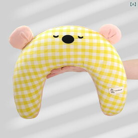 犬 猫 枕 取り外し可能 洗える 子犬 U字型 首 綿 小型 犬用 あごパッド ペットグッズ クッション チェック柄 マット ベッド セット