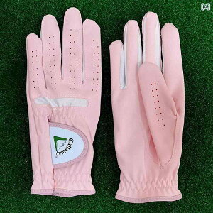 女性用 ゴルフ グローブ 両手 マイクロファイバー 生地 滑り止め 耐摩耗性 通気性 快適 用品 指 保護 スリーブ ピンク ライト ダークブルー