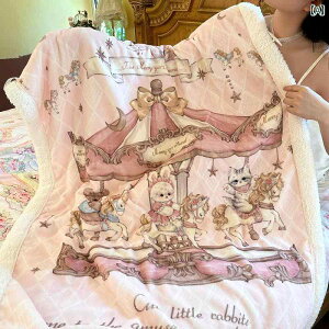 ロリータ プリンセス ガーリー ブランケット 冬用 厚手 コーラル フリースブランケット オフィス 昼寝 ソファ用 小型 インテリア