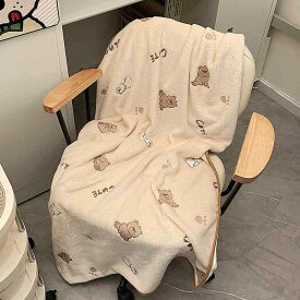毛布 ひざ掛け 肩掛け ブランケット オフィス 昼寝 休憩 膝掛け あったか 暖か かわいい 犬柄 猫柄 くま柄 100cm×120cm 100cm×150cm
