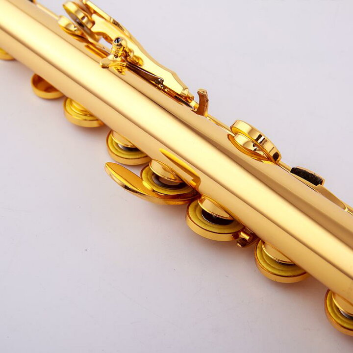 楽天市場】フルート 楽器 金メッキ 24K ゴールド 17 穴 B テール 開閉 