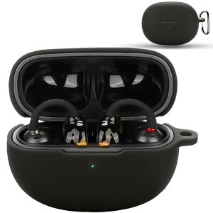 AIYYXX Earfun clip �P�[�X �Ή� earfun clip �t��V���R�� �J�o�[�p �S�ʕی� �[�d LED���C�g�������� �ϏՌ� �L�Y�h�~ ������� ���C�����X�[�d�Ή� �P�[�X�i�u���b�N�j