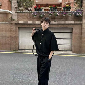セットアップ メンズ 男性用 Tシャツ ハーフパンツ ポリエステル 接触冷感 伸縮性 スポーツ 運動着 部屋着 ルームウェア 春夏 グレー系