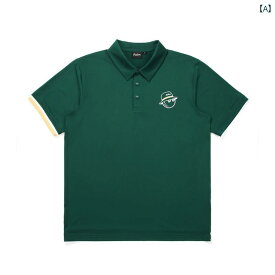 2025年 韓国 MALBON ゴルフ スーツ メンズ ポロシャツ 伸縮性 速乾性 スポーツ 半袖 Tシャツ.カラフルカラーオシャレ
