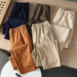 パンツ メンズ 男性用 夏用 薄手 水洗い コットン テーパード ストレート ワークパンツ ミリタリーパンツ カジュアルパンツ カーゴパンツ ゆったり リラックス 無地 M L XL 2XL 米白 紺 カーキ